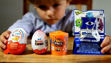 Trash Pack Bins 5pack - Spongebob Egg - Kinder Surprise Monsters University