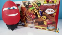 Cars Radiator Springs 500 1/2 Off-Road Rally Race Track & Lightning McQueen Play Doh Surprise Egg