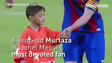 Afghan boy who wore the plastic bag Messi jersey finally met his idol