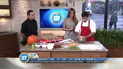 Making pizza with Mamma's Pizza