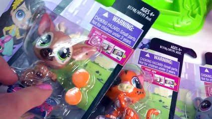 LPS Safari Collection New Bobbleheads Littlest Pet Shop Toy Unboxing Review with Playdoh