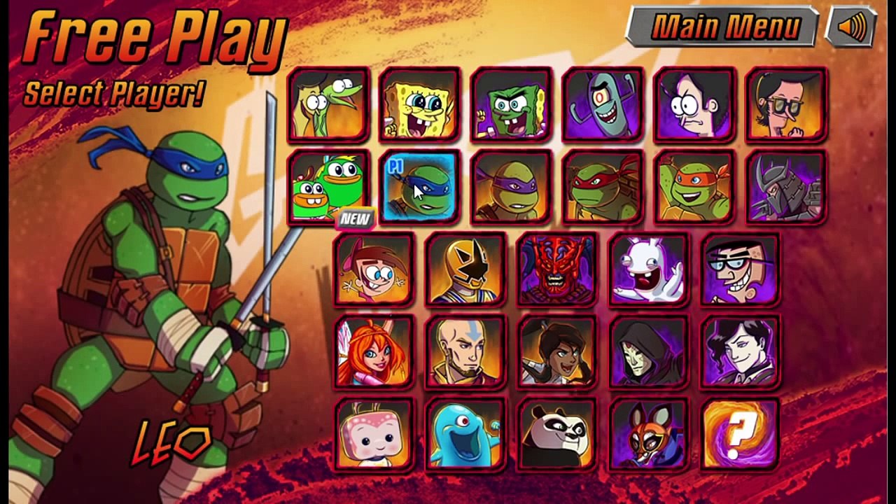 Nick Games: Super Brawl 3 Good Vs. Evil - Leo Vs. Raph