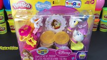 Set Plastilina Play Doh Hora del Té Princesa Disney Bella Señora Potts y Chip juguetes en Español