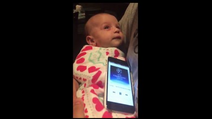 Baby Daughter Stops Crying When Mother Plays Champions League Anthem