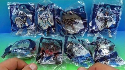 new MAX STEEL SET OF 8 McDONALDS HAPPY MEAL KIDS TOYS VIDEO REVIEW