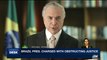 i24NEWS DESK | Brazil Pres. charged with obstructing justice | Friday, September 15th 2017