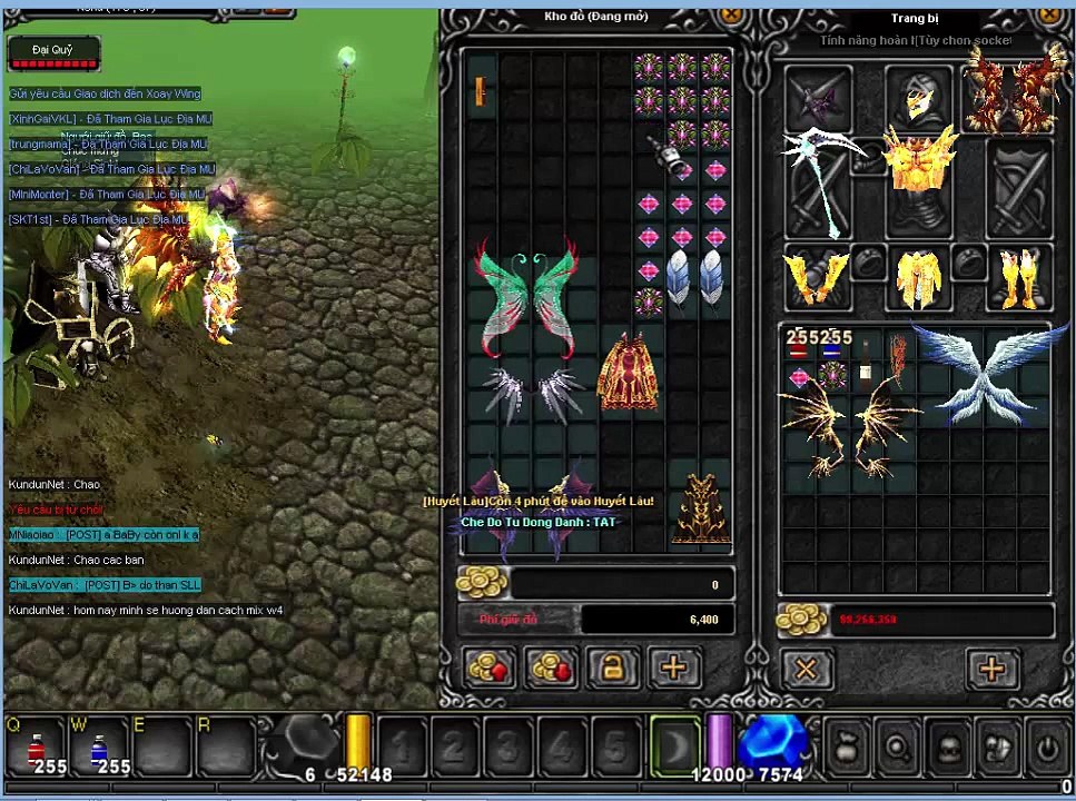 Hướng dẫn xoay wing 4 trong Mu Kundun Online