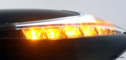 motorcycle mirrors Lucifer Two-tone color LED lights black | KiWAV