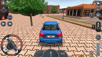 araba oyun çizgi filmi direksiyonlu mavi araba