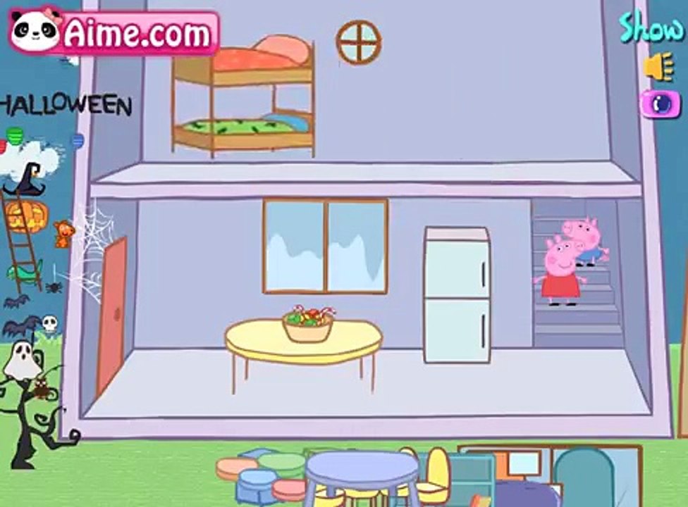 Juego Víspera de Todos los Santos lleno de vida cerdo sala de el pep pep