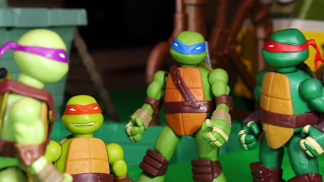 Kids Toys Channel TMNT Shredder steals Party Wagon! Teenage Mutant Ninja Turtles Just Kids TV