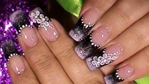 Summer Flower Short Nails Ombre Gradient Nail Art Design Tutorial Video