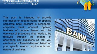 How to open company bank account in Singapore