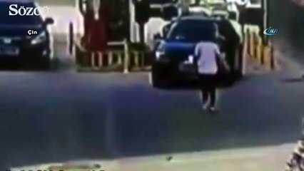 Aracıyla kadını böyle ezdi