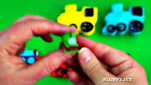 Play-Doh Trains Surprise Eggs Thomas Tank Engine Mickey Mouse Cars 2 Spongebob Toy Trains FluffyJet
