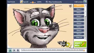 How to draw Talking Tom