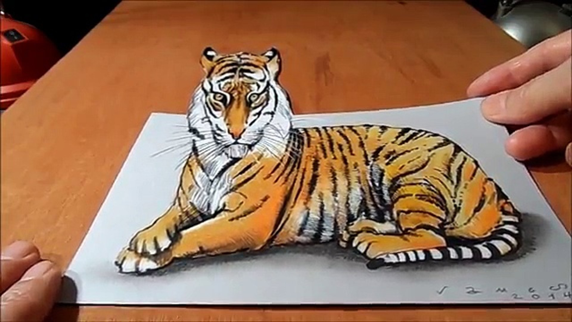 Una y una en un tiene una un en y color Sorteo dibujo de lápiz velocidad  tigre joven 3d | - video Dailymotion
