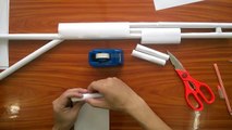 How to make a paper gun that shoots 3 Rubber bands easy - Part 2