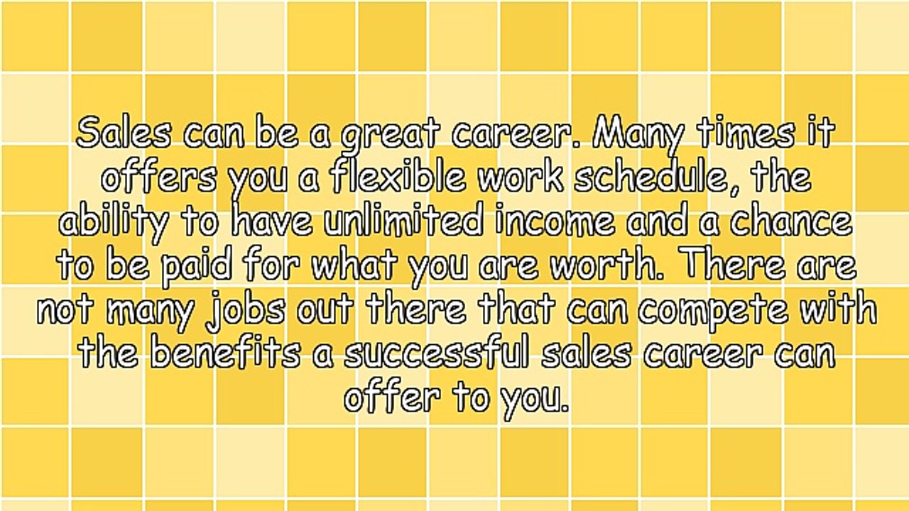 Working in a Sales Position