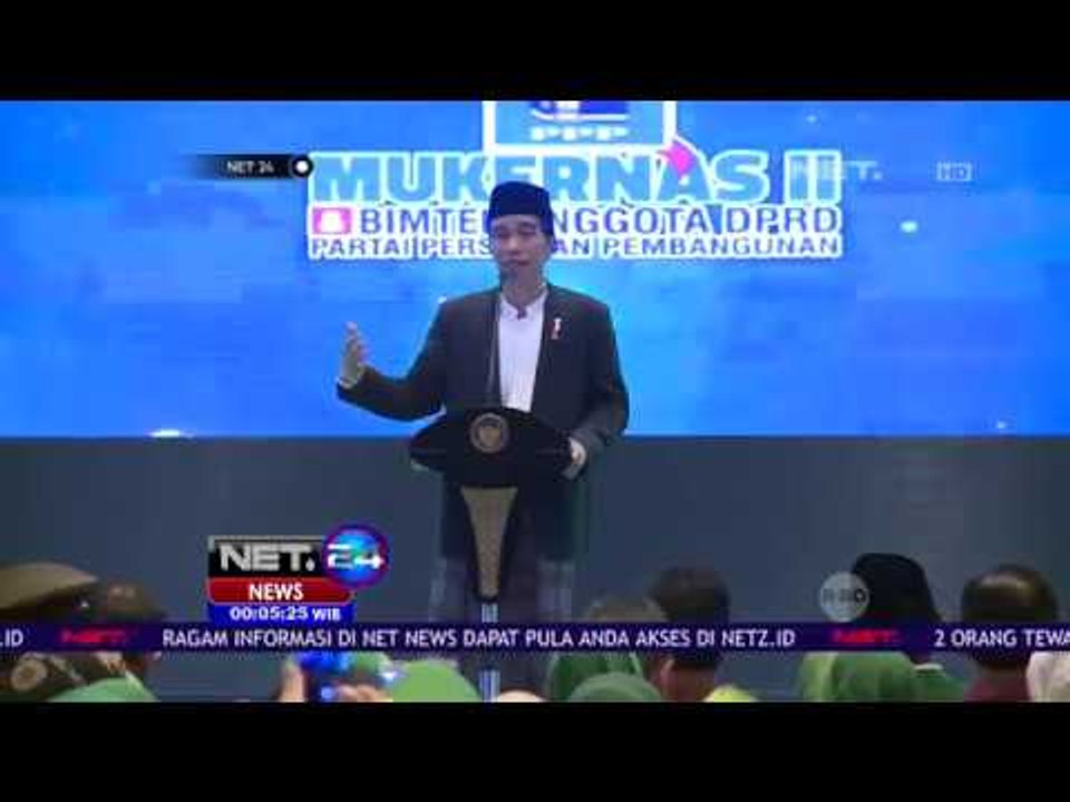 Jokowi Menutup Mukernas PPP - NET24
