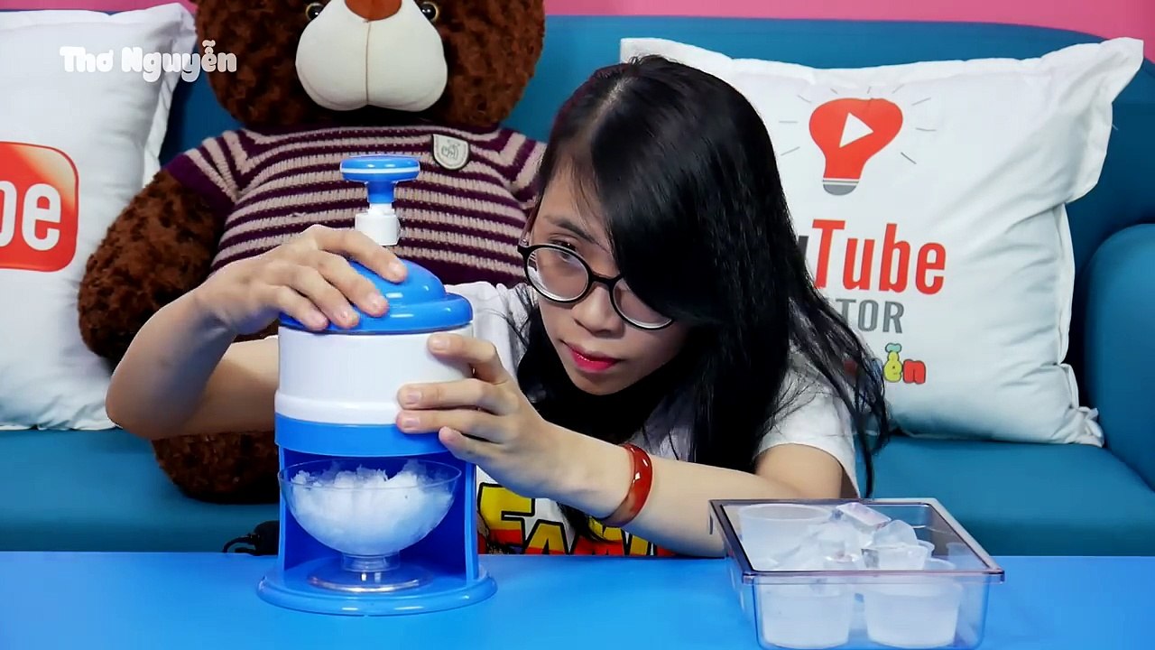 ĐỒ CHƠI MÁY BÀO ĐÁ MINI - LÀM SIRO ĐÁ BÀO
