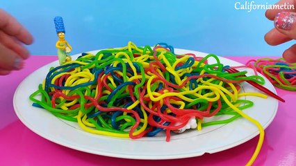 Rainbow Spaghetti Surprise Shopkins Spiderman Teletubbies The Simpsons Cars Mickey Mouse Hello Kitty