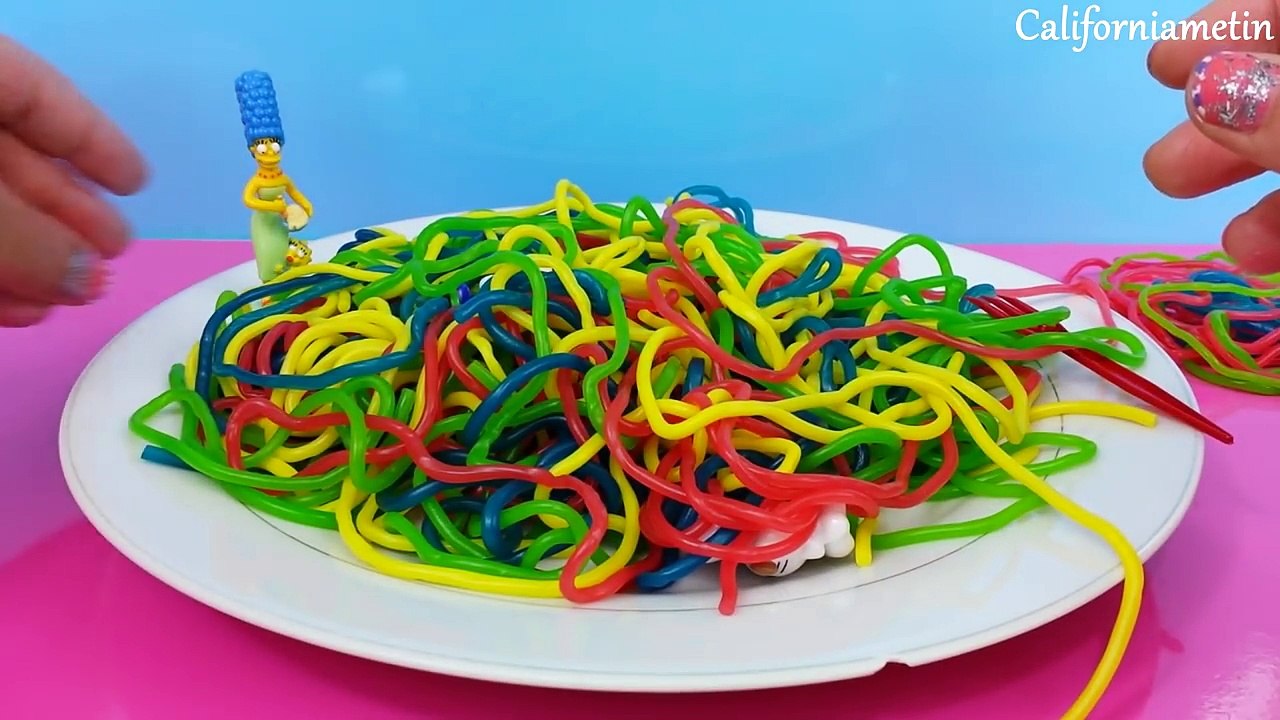 Rainbow Spaghetti Surprise Shopkins Spiderman Teletubbies The Simpsons Cars Mickey Mouse Hello Kitty