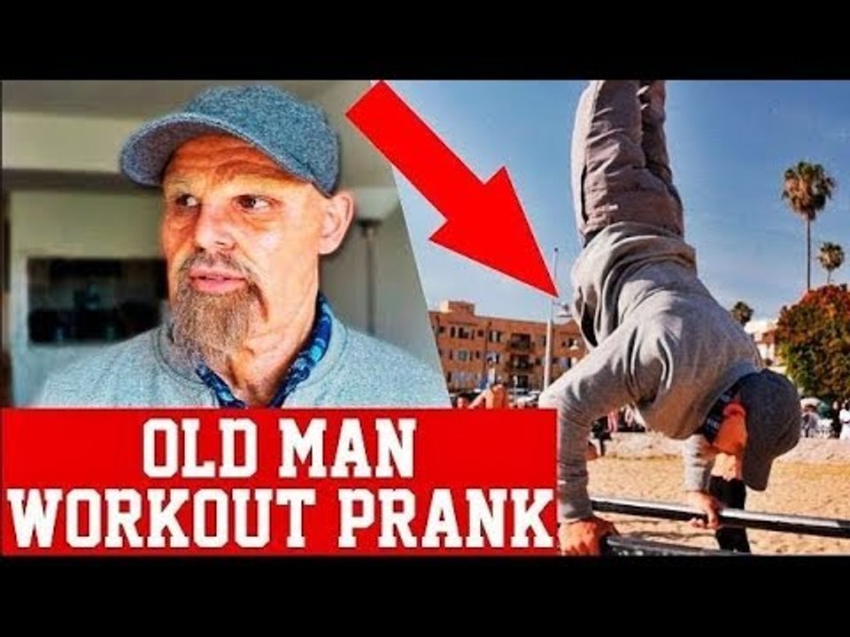 Old Man Street Workout Prank - Try not to laugh 2017 Compilation Part 1