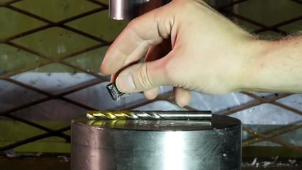 Can you crush tungsten bit with hydraulic press