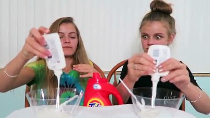Making Slime at 3 AM ~ Scary Challenge ~ Jacy and Kacy