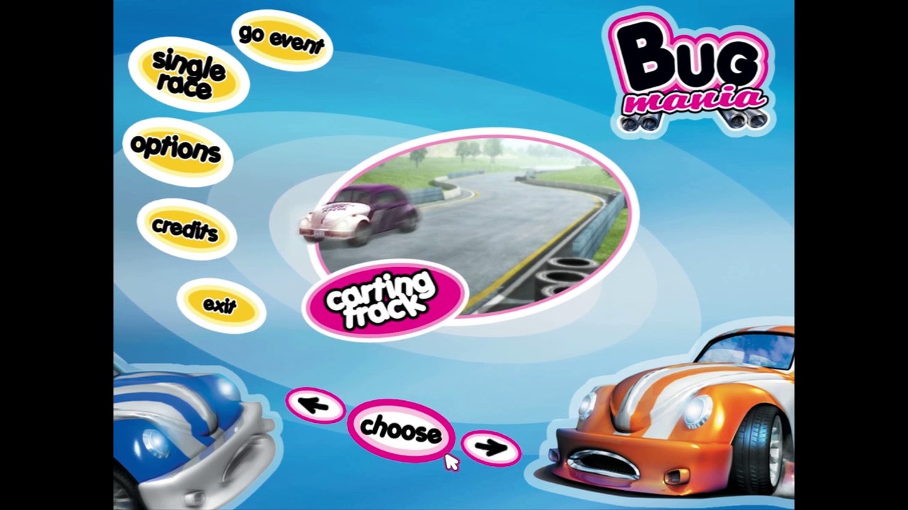 Bug Mania gameplay on Carting track with beach-bug car