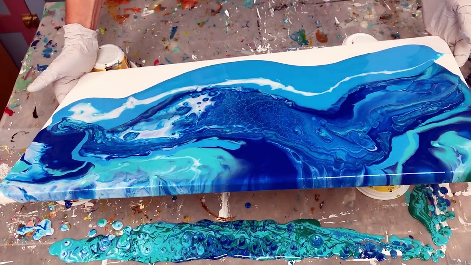 How to Make Amazing Ocean Art with Acrylic Pour Painting - art u create