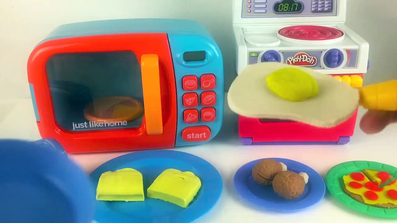 Just Like Home Horno Microondas de Juguete Cocinita Playdoh Comida Plastilina Microwave Toy Kitchen - video dailymotion