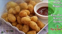 Spicy Potato Nuggets | Easy Party Starter Recipe || Cheesy potato Nuggets