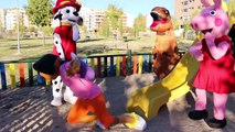 DORA LA EXPLORADORA,PEPPA PIG, PATRULLA CANINA - ataque de T-REX