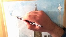 How to draw Big Ben-London كيف ترسم ساعة بيج بن-لندن