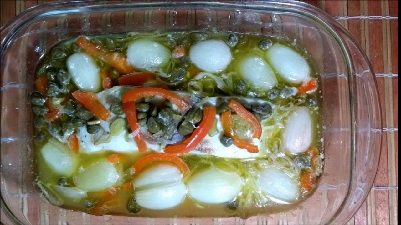 peixe com alcaparras - Cação