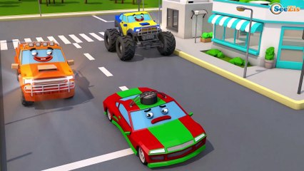 Super Сaminhão e o Tractor - Pequeno Máquinas Agrícolas na cidade | Desenhos animados compilação