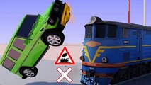 VIDS for KIDS in 3d (HD) - Trains, Cars and Railroad Crossings Crashes 2 - AApV