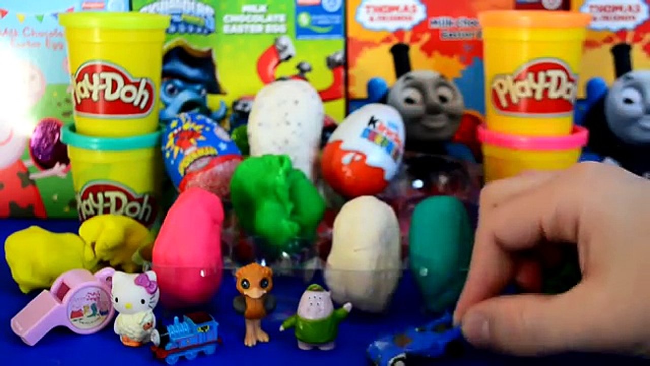 Et des œufs amis merveille monstres jouer homme araignée effrayant Thomas surprise doh diesel kinder