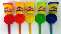 Play Doh Ice Cream Lollipops Modelling Clay Popsicle Finger Family Nursery Rhymes Learning Colors