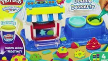 Play-Doh Sweet Shoppe Double Desserts by Hasbro toys - How to make Play Dough Cake Ice cream