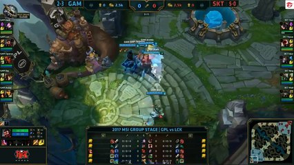 SKT T1 Peanut李星11分鐘14個頭 我玩的是英雄聯盟嗎？ GAM vs SKT MSI季中邀請賽