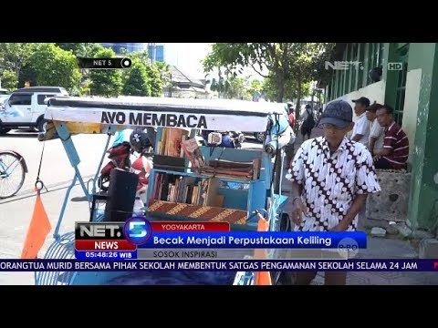 Becak Menjadi Perpustakaan Keliling - NET5