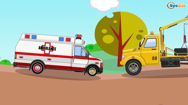 Новые Мультики про машинки для Детей. Скорая помощь и Эвакуатор на Детской площадке. Лечим машинку
