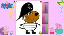 Peppa Pig Danny Cane Pirate Coloring Pages - disney eggs kinder surprise