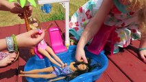 BARBIE GLAM POOL ~ POOL PARTY!! ♥ INtoyreviews