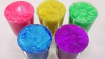 Learn Colors Slime Clay Surprise Toys Cocktail Glitter Slime DIY Disney Inside out Frozen