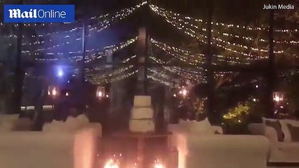 Guest rugby tackles wedding cake in Porto