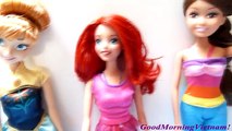 Búp Bê Công Chúa Disney Mặc Váy Cưới (Bí Đỏ) Queen Elsa Anna Ariel With Beautyfull Long Gowns